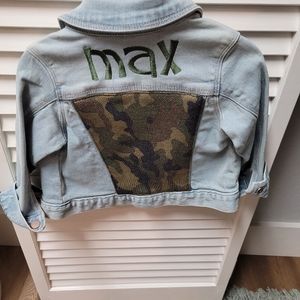 NWOT personalized toddler Jean jacket